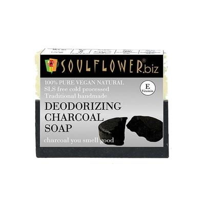 Soulflower Soap - Deodorizing Charcoal 150 gm - Soaps