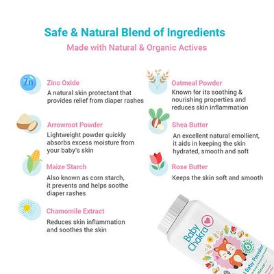 BabyChakra Natural Baby Powder 200 gm - Baby Powder