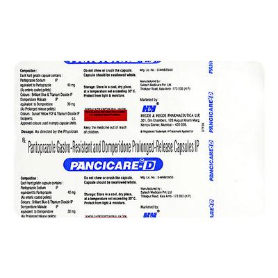 PANCICARE D Capsule 10's - Ulcer/Reflux/Flatulence-Aaa