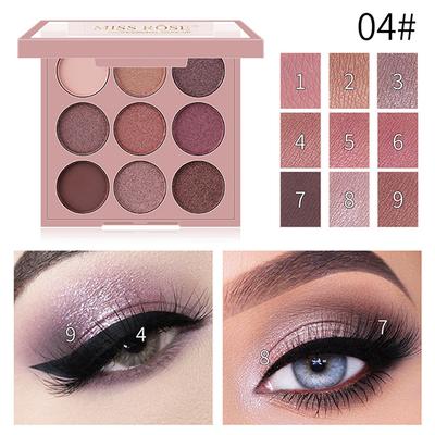 Miss Rose 9 Color Matte & Glitter Mini Eyeshadow Palette 7001 - 122N 04 7.5 gm - Face Palettes