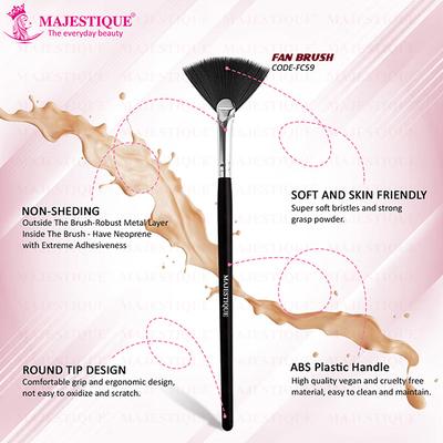 Majestique Brushes Fan Mask Brush For Face 1's - Face Brush