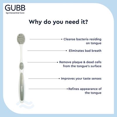 GUBB T+ Tongue Cleaner - Grey 25 gm - Floss & Tongue Cleaners