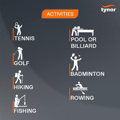 Tynor Tennis/Golfers Elbow Support Pro (UN) - Black & Orange - Arm/Elbow Supports