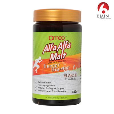 Bjain Omeo Alfa Alfa Malt Energy Booster - Elaichi Flavour 450 gm - Personal Care(Homeopathy)