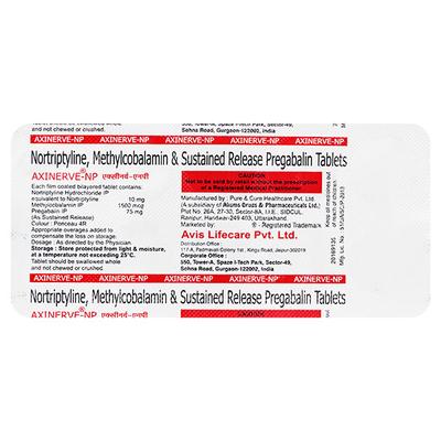 AXINERVE NP Tablet 10's - Neuropathic Pain-Dru