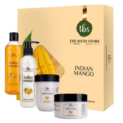 The Bath Store Indian Mango Combo (Body Butter 200gm + Body Wash 300ml + Body Yogurt 200gm + Body Lotion 190ml) 1's - Creams/Oils/Lotions