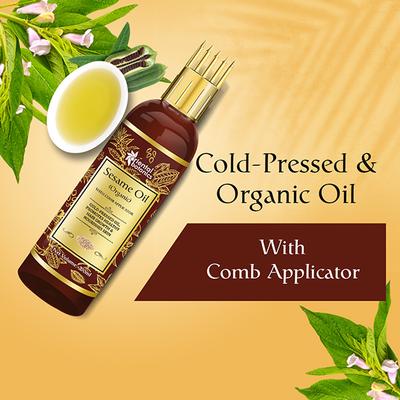 Oriental Botanics Organic Sesame Oil with Comb Applicator 200 ml - Hair Oils