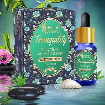 Oriental Botanics Tranquility Aroma Therapy Diffuser Oil (Ylang Ylang, Rosewood & Rose) 15 ml - Creams/Oils/Lotions