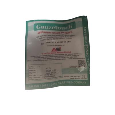 Gauzetouch Absorbent Swab Cloth (5cm X 5cm X 8Ply) 5's - Cotton Wool & Swabs