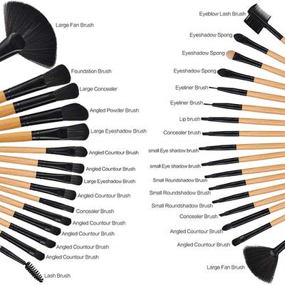 Bronson Professional Makeup Brush With Faux Leather 32's - Face Brush