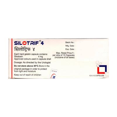 SILOTRIF 4 Capsule 10's - Bladder And Prostate Disorders-Dru