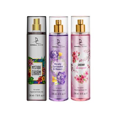 Dorall Collection Mystique Charm + Mysticlavender and Honey + Cherry Bouquet Body Mist 3's - Women Perfumes (Edt/Edp)