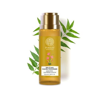 forest Essentials Delicate Facial Cleanser Kashmiri Saffron & Neem Face Wash 50ml - Face Wash & Cleansers