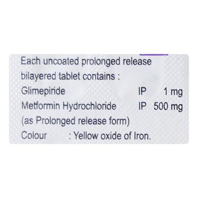 GLIMIPRIME M 1 Tablet 15's - Diabetes-Ant