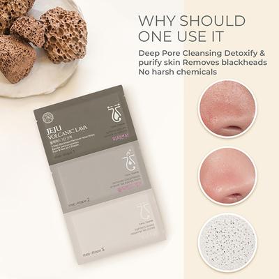 The Face Shop Jeju Volcanic Lava Volcanic Ash Nose Strip 7 Gm - Masks & Peels