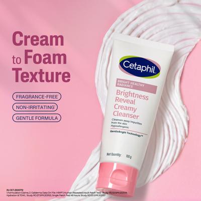 Cetaphil Bright Healthy Radiance Brightness Reveal Creamy Cleanser 100gm - Creams/Oils/Lotions