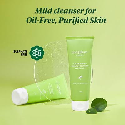 Dot & Key Cica Calming Blemish Clearing Face Wash 120 ml - Face Wash & Cleansers