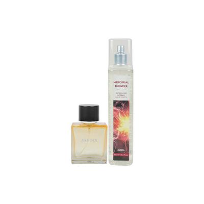 Ajmal Aretha EDP & Mercurial Thunder EDT Pack of 2 350 ml - Perfumes (Edt/Edp)