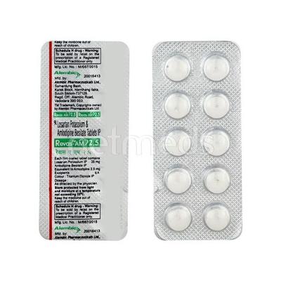 Revas AM 2.5mg Tablet 10'S - Hypertension-Ang