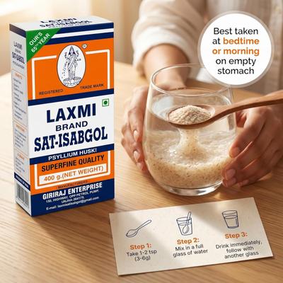 Laxmi Brand Sat-Isabgol Powder 400 g - Speciality Medicines