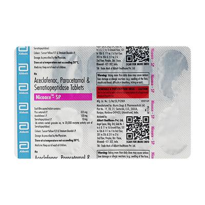 Nicoace SP Tablet 10'S - Pain relief-Nsa