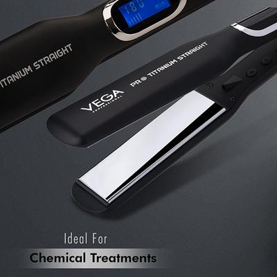 VEGA Professional Pro Titanium Straight Hair Straightener with 20 Sec Ultra Fast Heat Up, (VPPHS-03) 1's - Hair Dryers