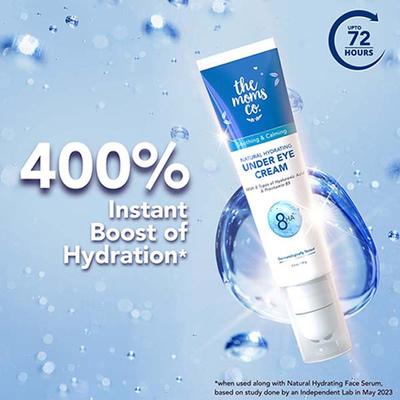 The Moms Co Natural Hydrating Under Eye Cream with 8 Types of Hyaluronic Acid and Provitamin B 10 gm - Under Eye Creams & Serums