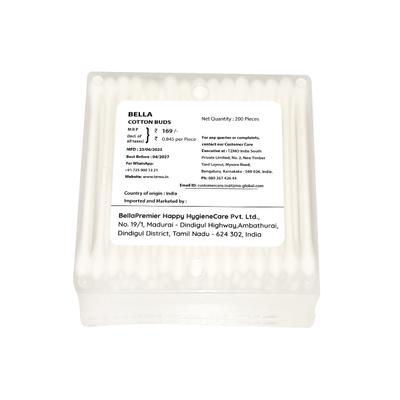 Bella Paper Cotton Care Buds Box 200's - Cotton Buds & Balls