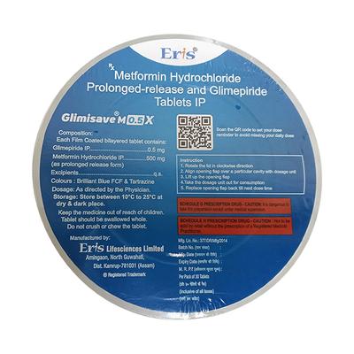 GLIMISAVE M 0.5 X Tablet 30's - Diabetes-Ant