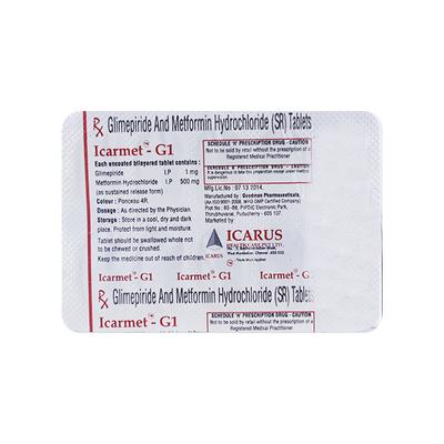 ICARMET G1 Tablet 10's - Diabetes-Ant