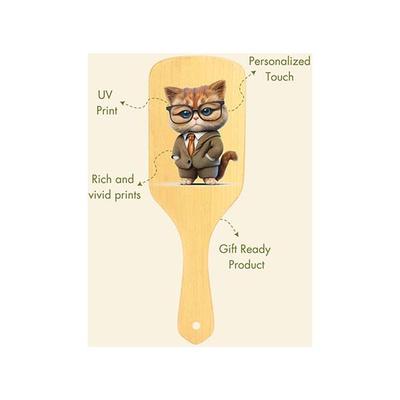 Allure Personalised Paddle Hair Brush Boss Cat Print 1's - Hair Brushes