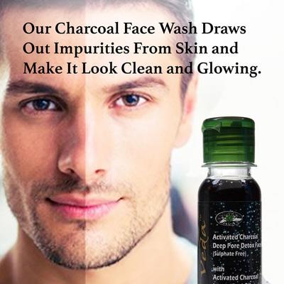 Aloe Veda Deep Pore Detox Face Wash - Activated Charcoal 100 ml - Face Wash & Cleansers