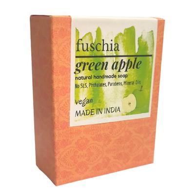 Fuschia Natural Handmade Soap - Green Apple 100 gm - Soaps