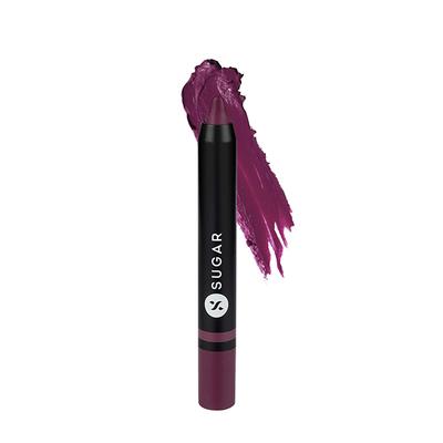 SUGAR Cosmetics Plush Crush Creme Crayon Lipstick - 03 Violet Vixen (Warm Purple with hints of pink) 1.8 gm - Lip Crayons