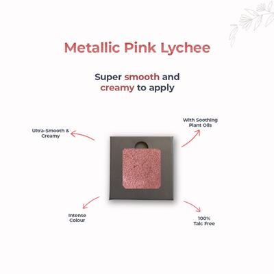 DISGUISE Satin Smooth Eyeshadow Squares, Metallic Pink Lychee 207 4.5 gm - Eyeshadow, Bases & Primers