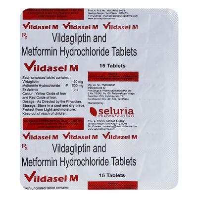 VILDASEL M Tablet 15's - Diabetes-Ant