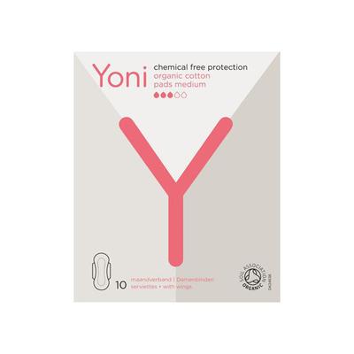 Yoni Organic Cotton Sanitary Pads -Medium 10's - Sanitary Napkins