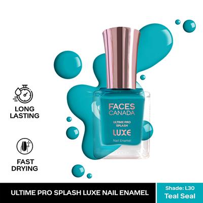 Faces Canada Ultime Pro Splash Luxe Nail Enamel - Teal Seal (L30) 12 ml - Nail Polish