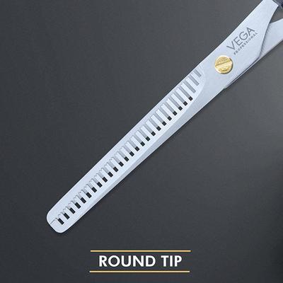 Vega Professional Pro Barber Cut 30 Thinning 6.5' Academy Line Hairdressing Scissor (VPVSC-33) 1's - Grooming Kits