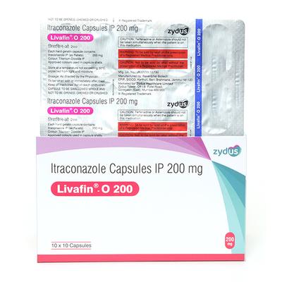 LIVAFIN O 200 Capsule 10's - Fungal Infections-Anf
