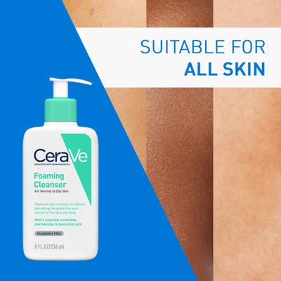 CeraVe Foaming Cleanser For Normal To Oily Skin 236 ml - Face Wash & Cleansers