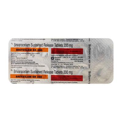 BRITZILAM SR 200 Tablet 10's - Epilepsy/Convulsion-Ant