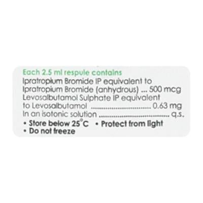 Duolin LD 500mcg/0.63mg Respule 5X2.5ml - Asthma/COPD-Ast