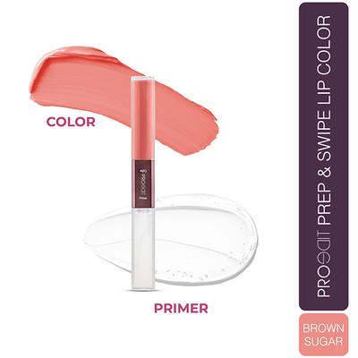 Lotus Make-Up Proedit Prep And Swipe Lip Color With Lip Primer Smudgeproof PL03 Brown Sugar 6 g - Lipsticks