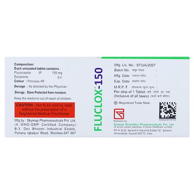 FLUCLOX 150 Tablet 1's - Fungal Infections-Anf