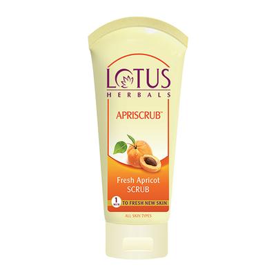 Lotus Herbals Apriscrub Fresh Apricot Scrub 180 gm - Scrubs & Exfoliants