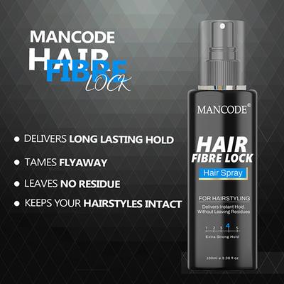 Mancode Hair Fibre Lock Hair Spray For Hair Styling, Lightweight And Delivers Instant Hold 100 ml - Hair Treatment