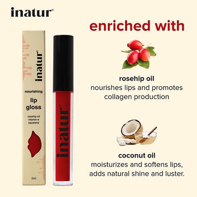 Inatur Lip Gloss - Hottie (L6) 1.6ml - Lip Glosses