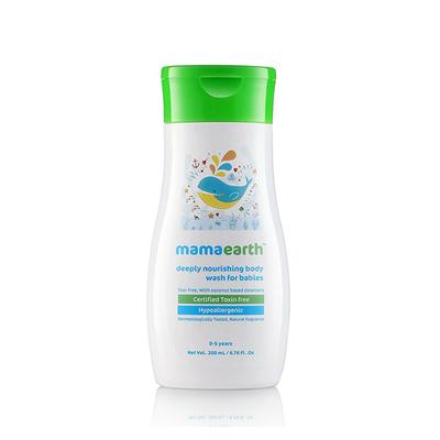 Mamaearth Deeply Nourishing Body Wash for Babies Tea Tree, with Coconut Based Cleanser 200 ml - Baby Body Wash