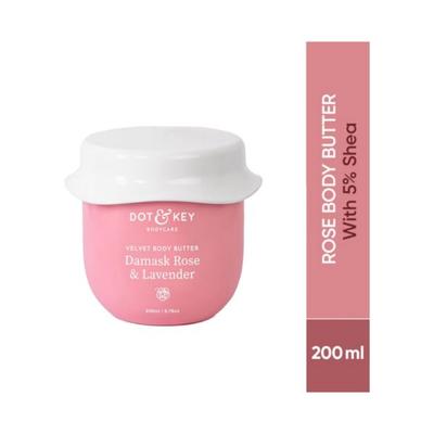 Dot & Key Velvet Body Butter Damask Rose & Lavender with 5% shea 200 ml - Creams/Oils/Lotions